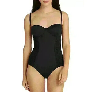NEW! Kate Spade Women's S Smocked Underwire One-Piece Swimsuit NWT $185